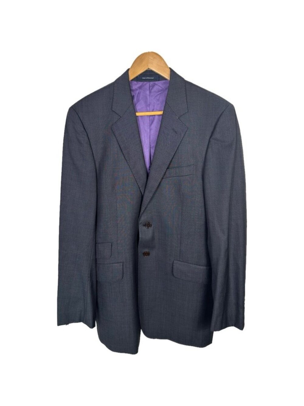 Paul Smith Westbourne Blazer Sport Coat Mens 38L Dark Gray Wool Two Button